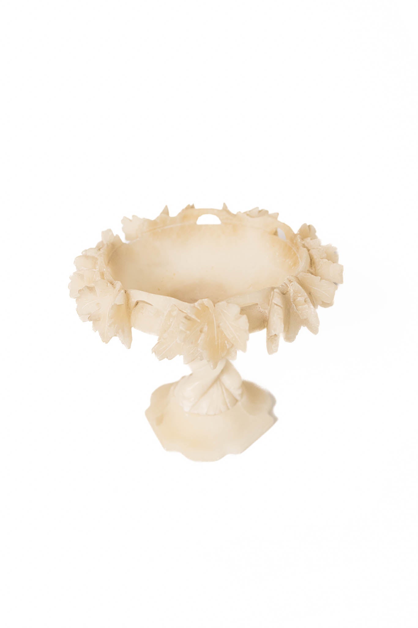 19th Century Ornate Italian Alabaster Compote