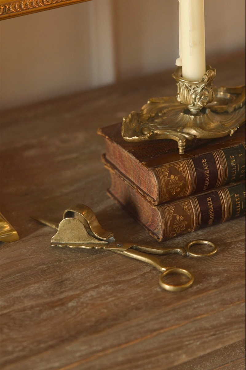 19th C. Brass Wick Trimming Scissors