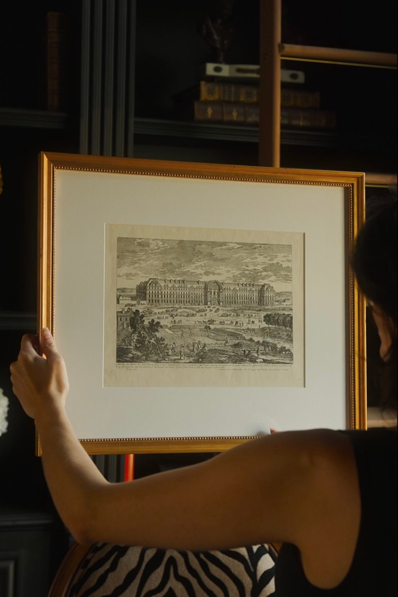 Early 18th C. French Louis XVI Engraving of L' Hotel des Invalides, Paris