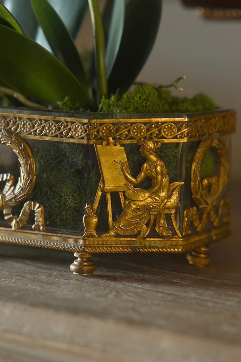 19th-Century French Empire-Style Crystal Jardinière
