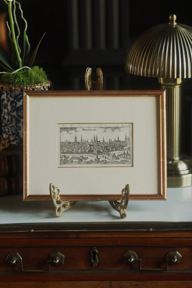 19th C. Copperplate Engraving of Breslau (Present Day Wroclaw Poland)