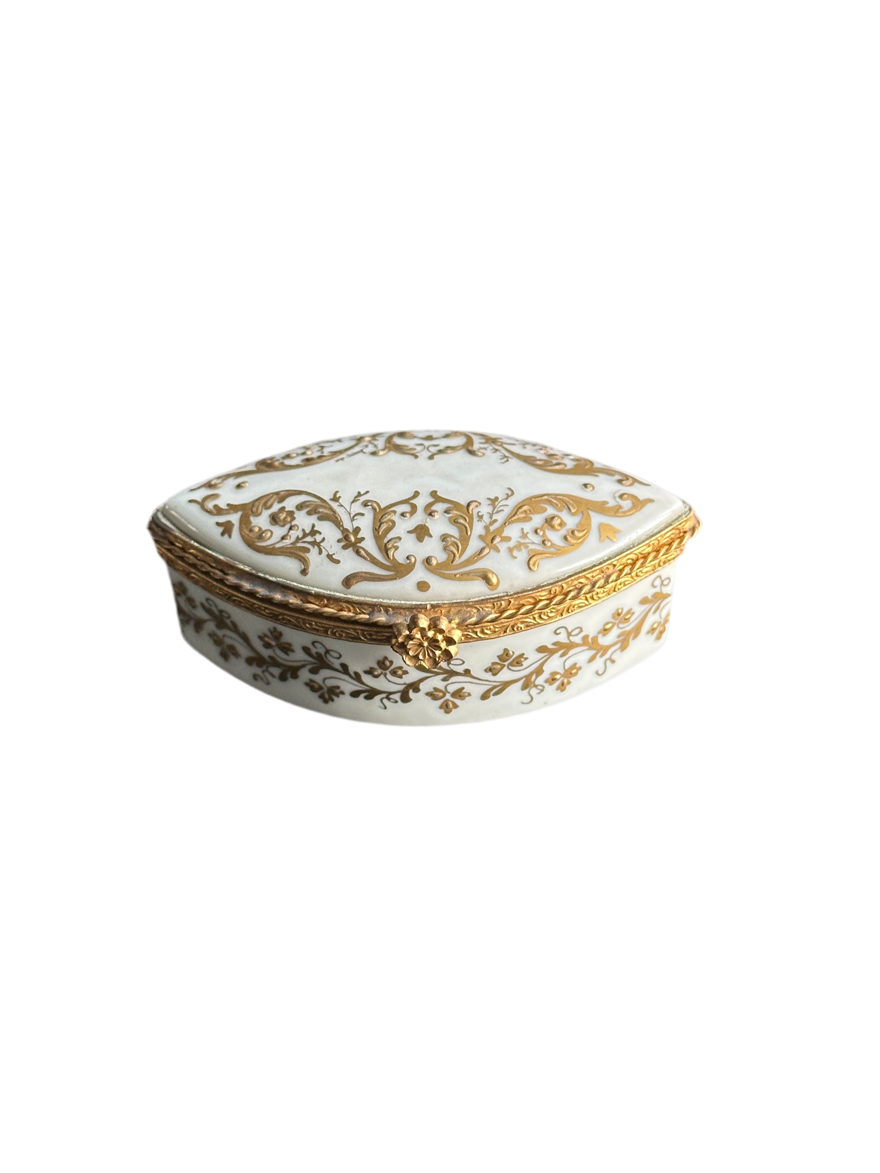 Antique Hand Painted Gilt Limoge Box - 5