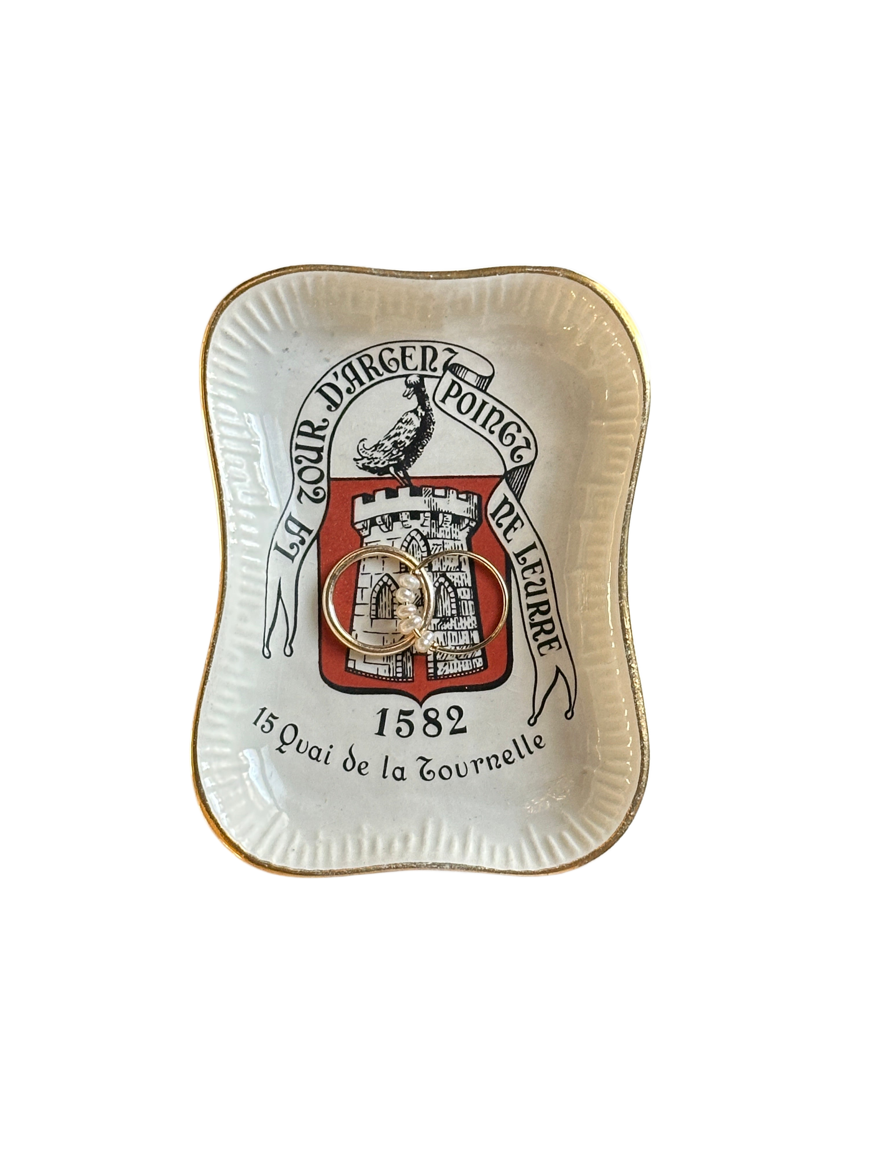 La Tour d'Argent Paris Porcelain Souvenier Dish