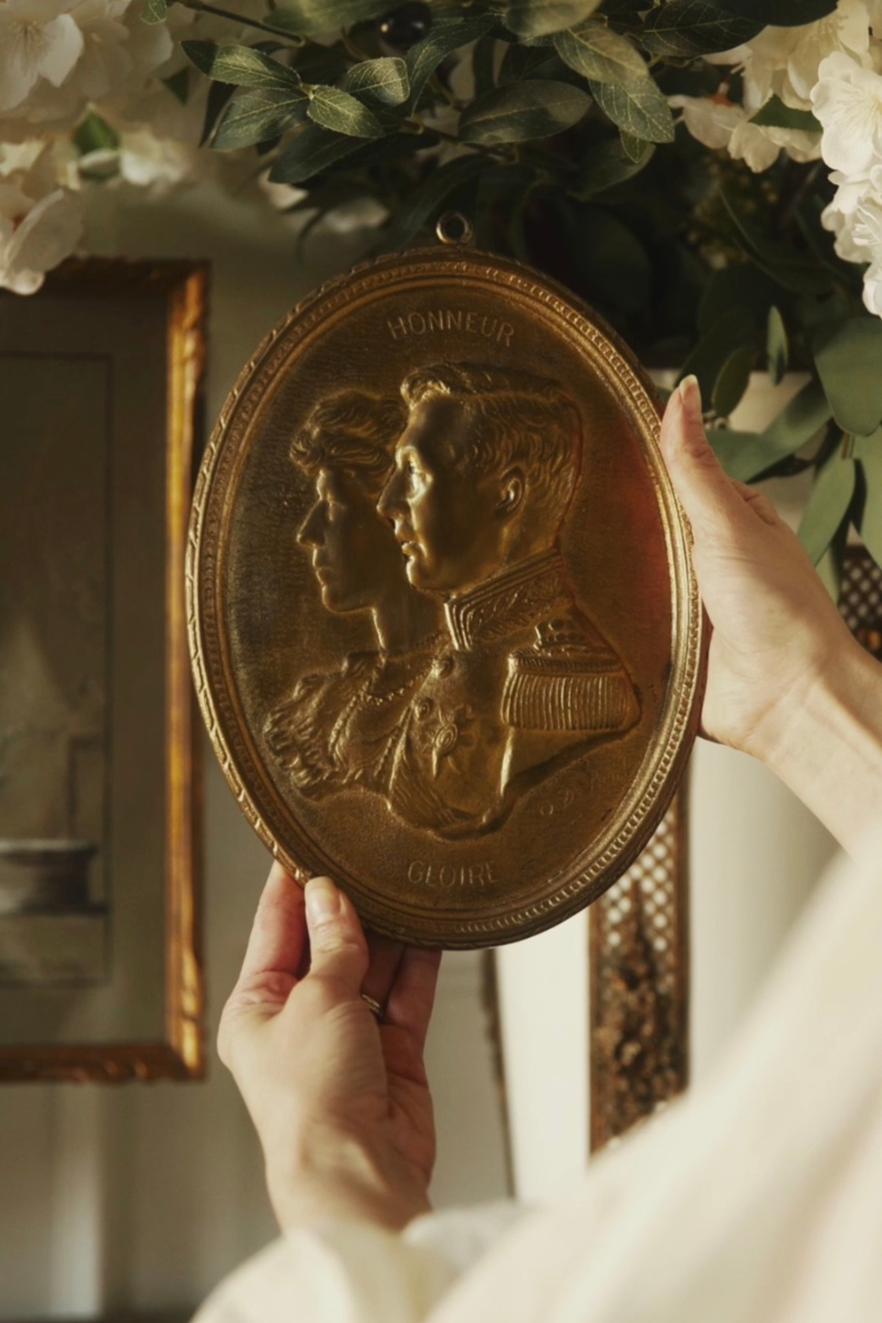 19th Century French Napoleon & Marie-Louise Relief Wall Plaque