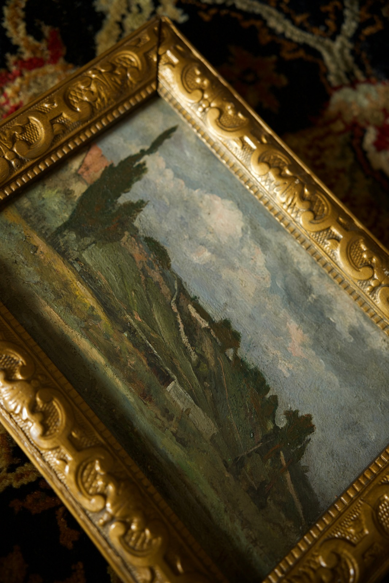 Late 19th C. Continental Landscape Study - Oil On Board