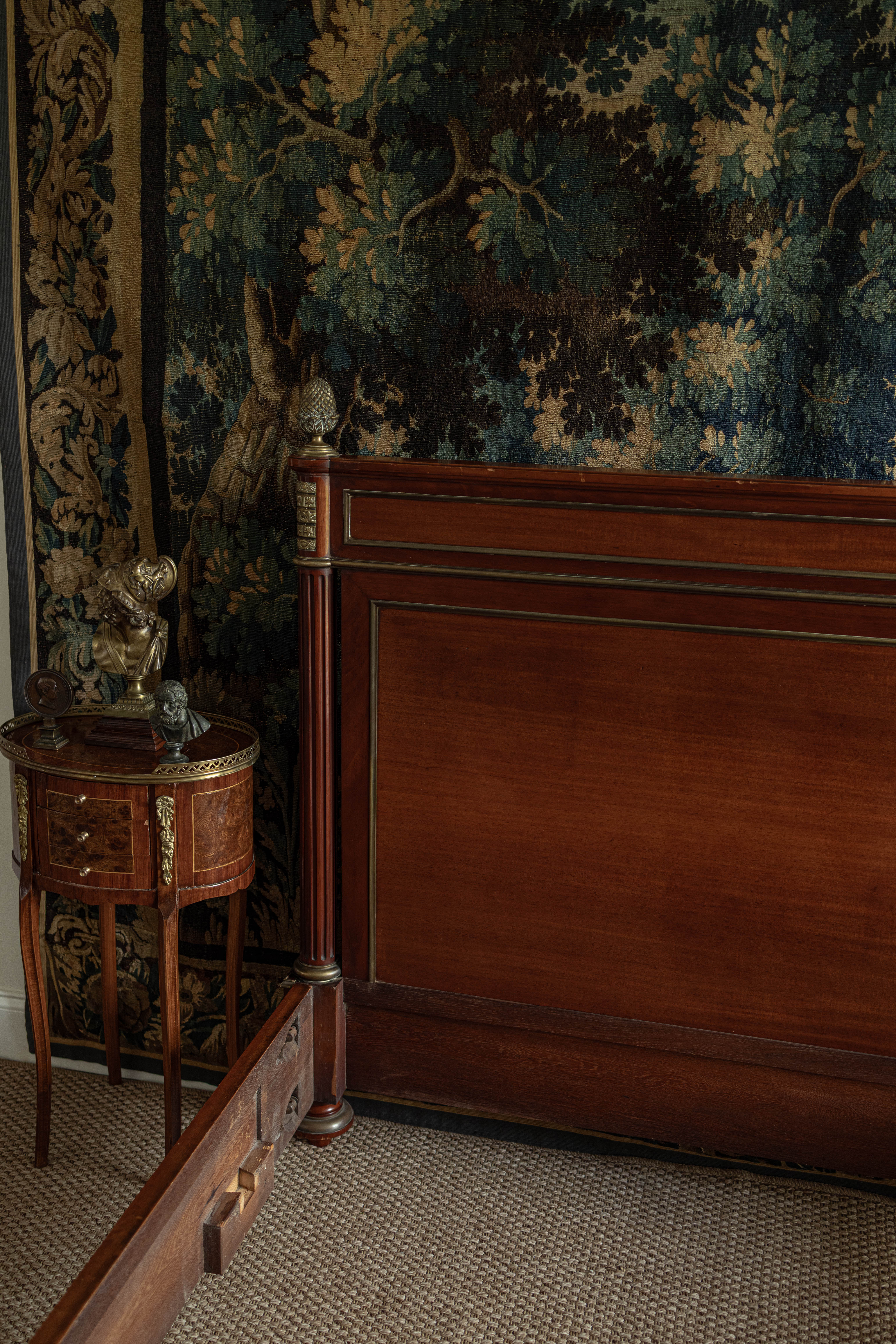 French Empire Style Gilt Mounted Mahogany Bed
