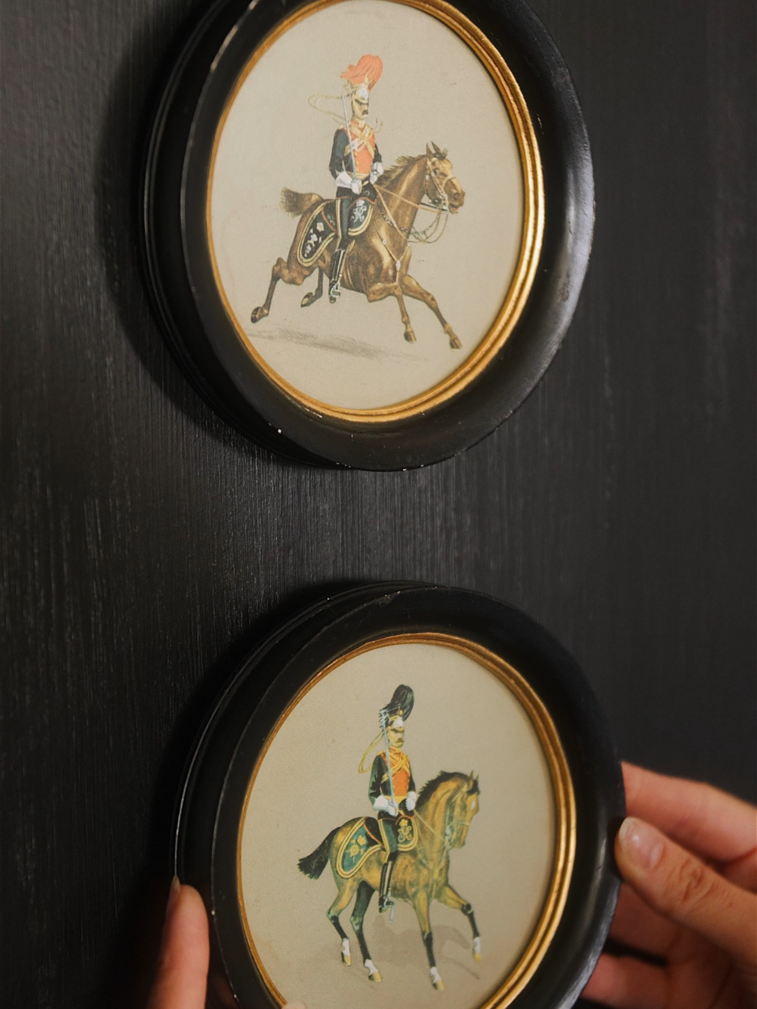 Pair of Antique Military Cavalry Prints - Napoleonic Style