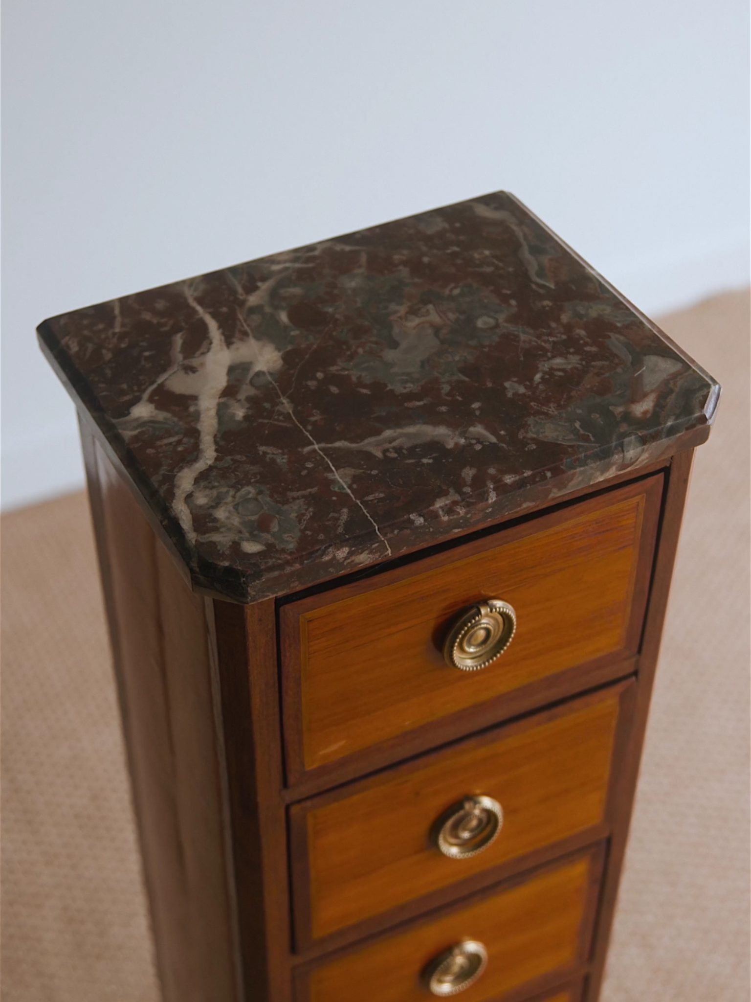 French Marble-Top Semainier Chest