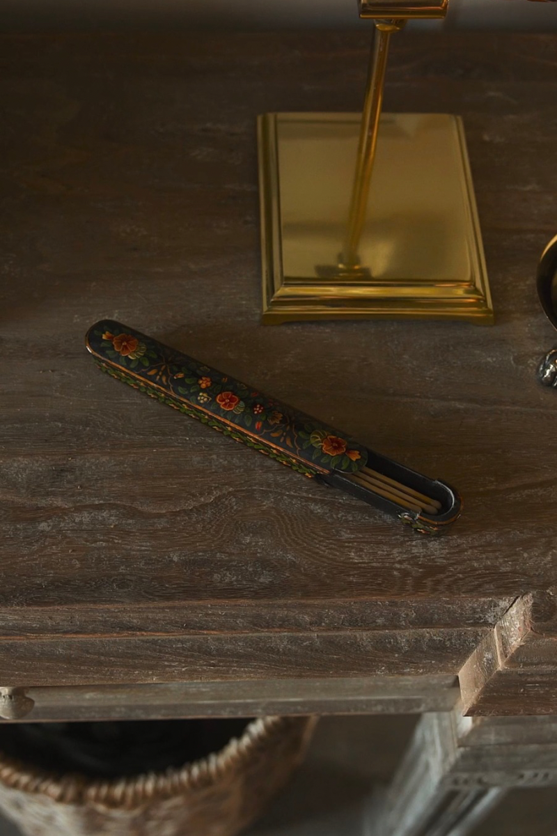 Small Hand Painted Pen or Match Box