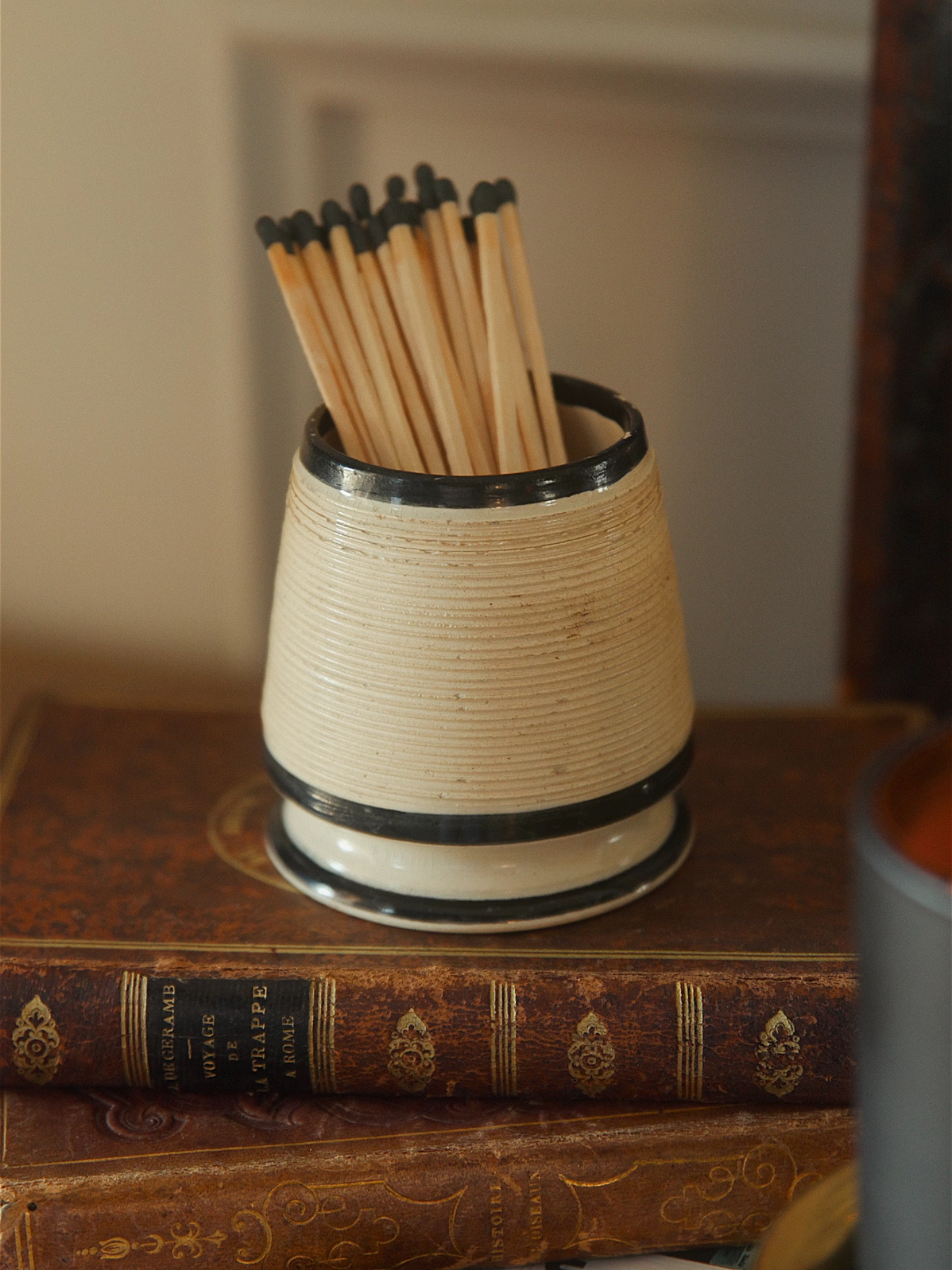 Early 20th-Century English Stoneware Match Striker