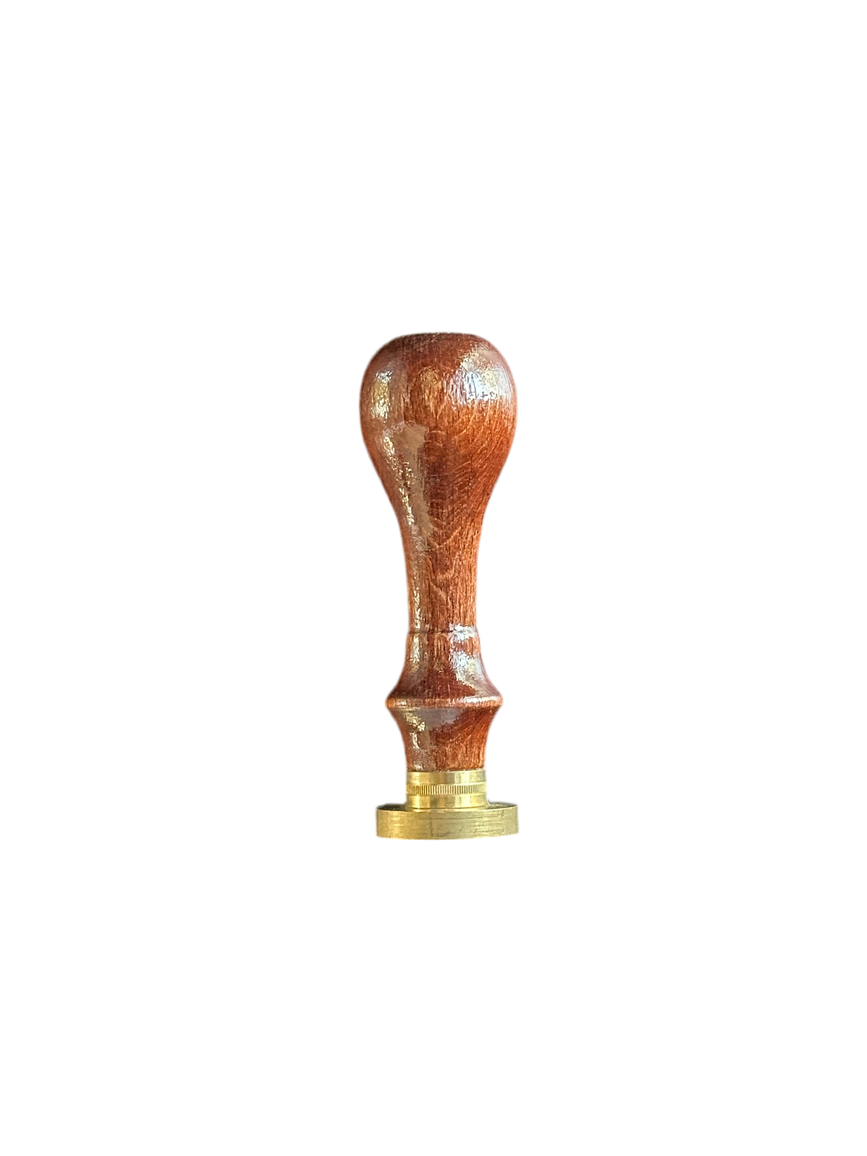 Antique Wax Seal Stamp - Fleur-De-Lis Brass & Wood