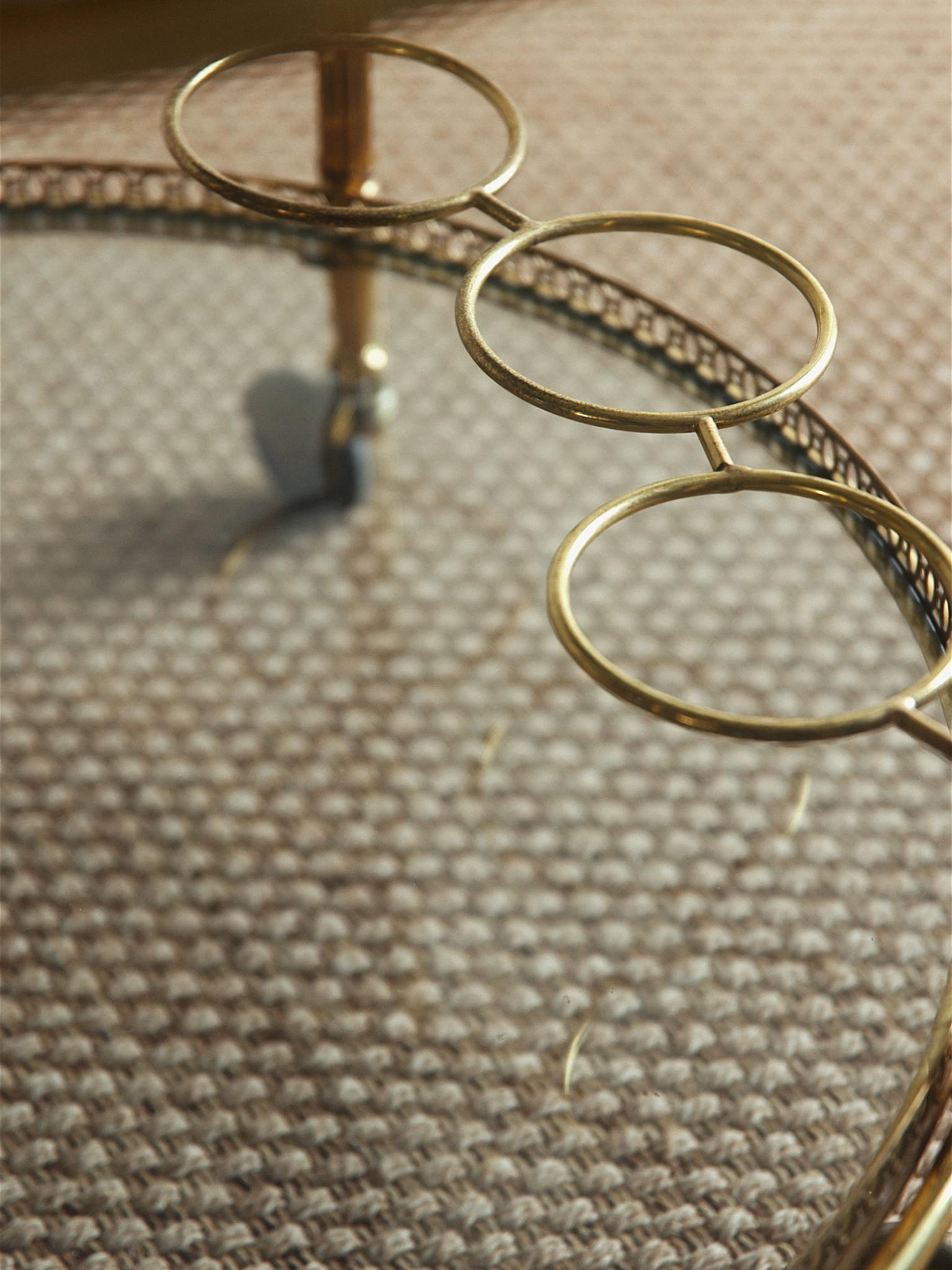 Parisian Brass & Glass Bar Trolley