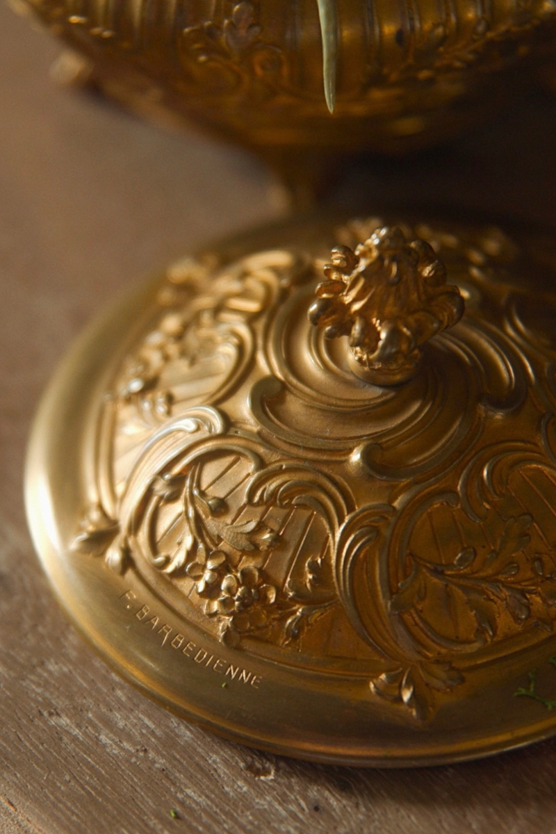 19th Century French F. Barbedienne Gilt Decorative Casket