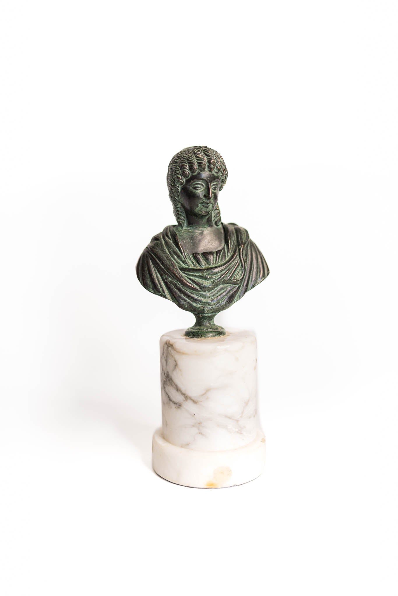 Greco - Roman Style Statue Composed of Marble and Bronze