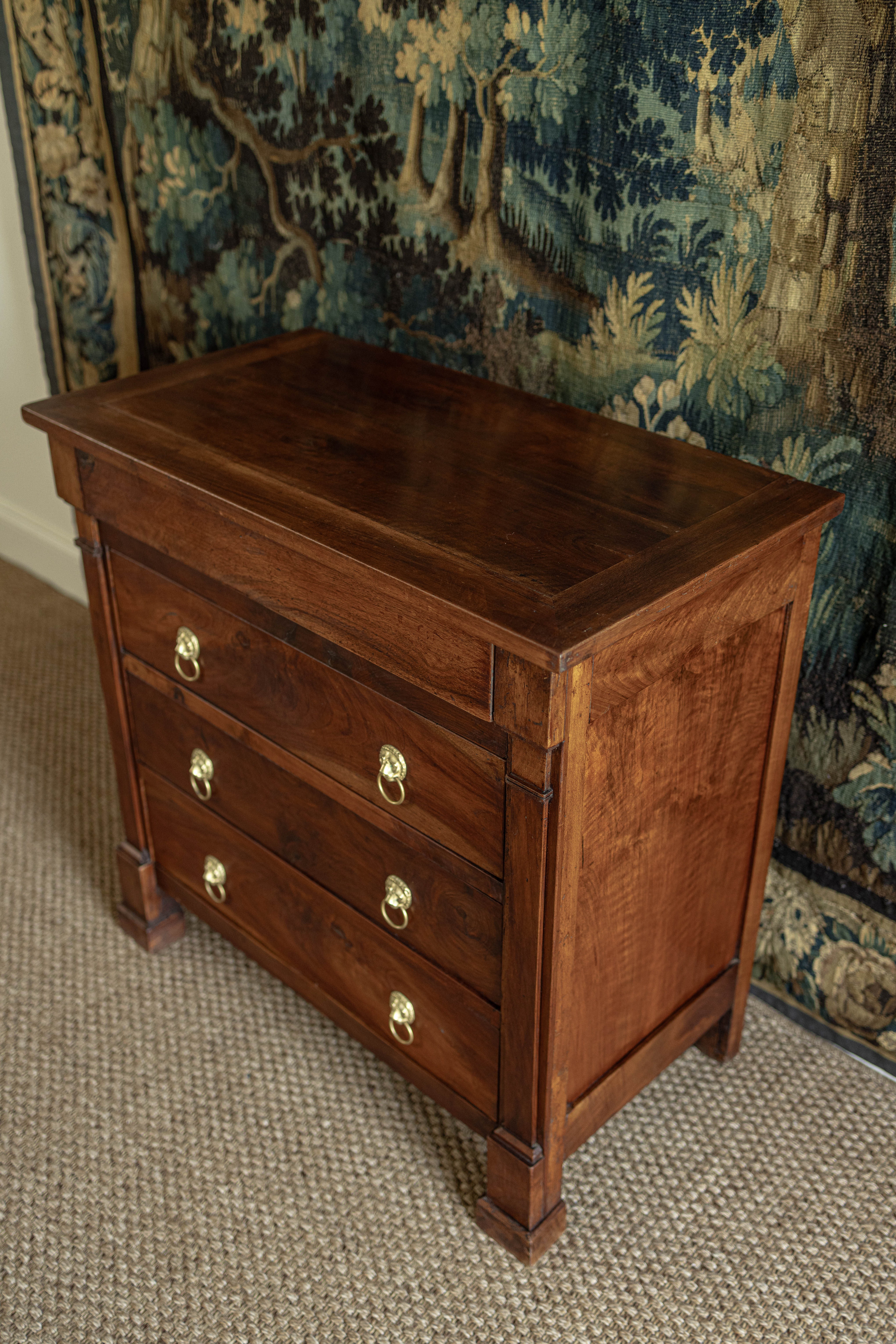 20th Century Lion Head Handled Petit Commode