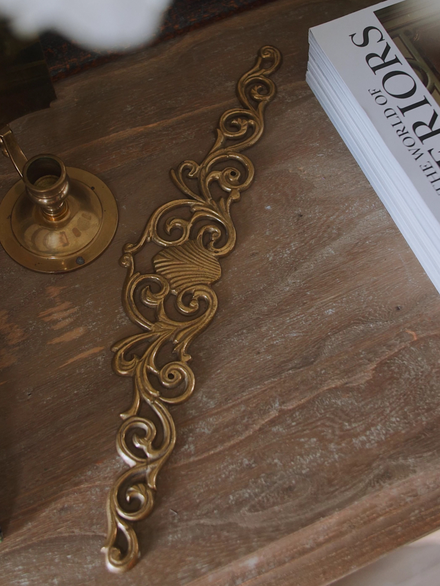 Brass Ornate Wall Swag