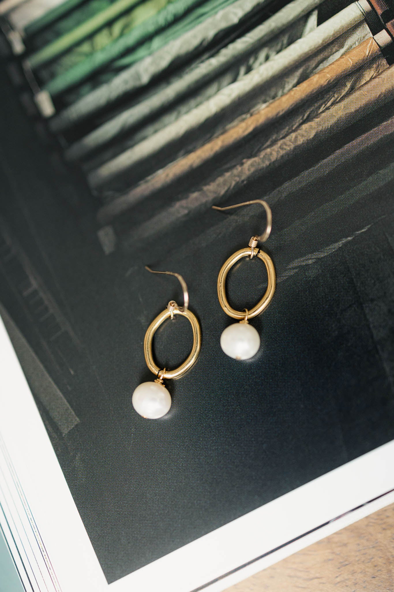Small Pearl Dangle Earrings