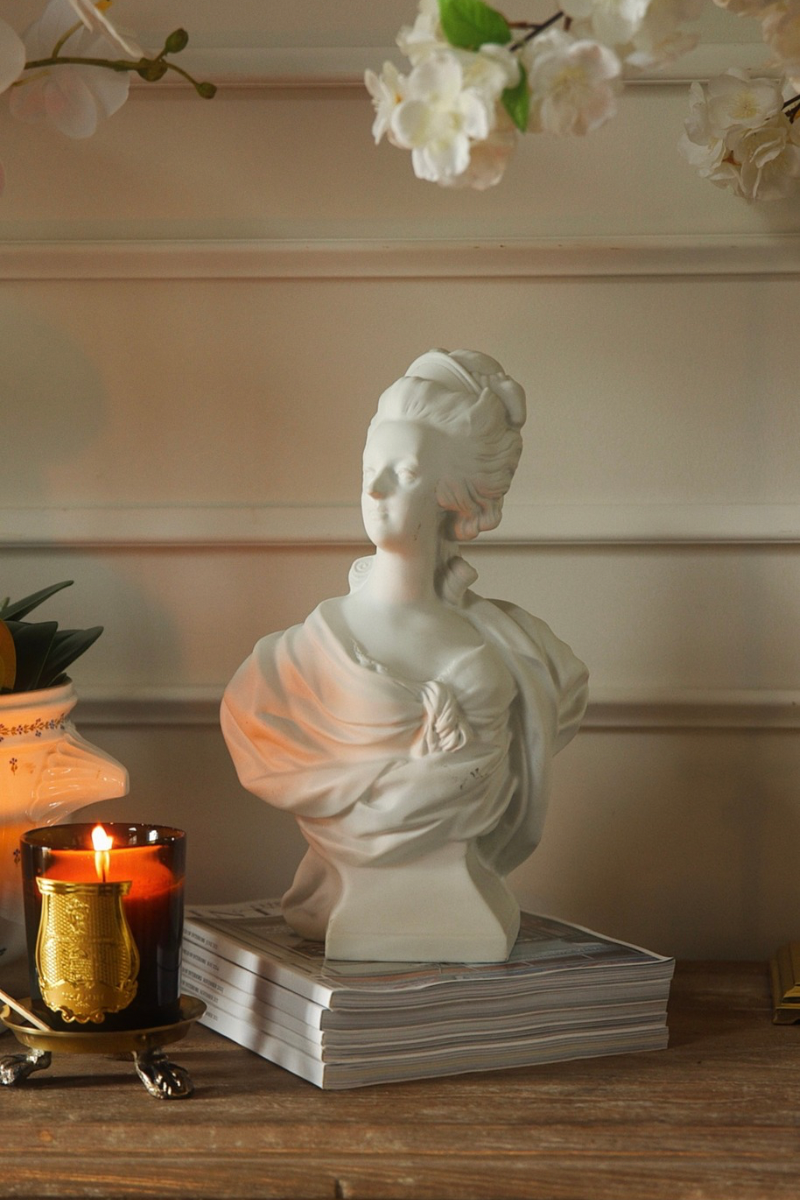 Late 19th Century French Teraud Limoges Marie Antoinette Statue