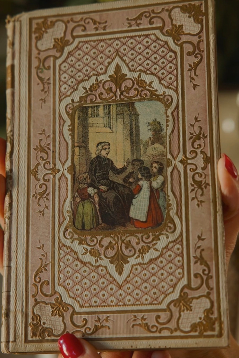 1973 French Cartonnage Book | Le Cure d'Ars in Pink & Gold