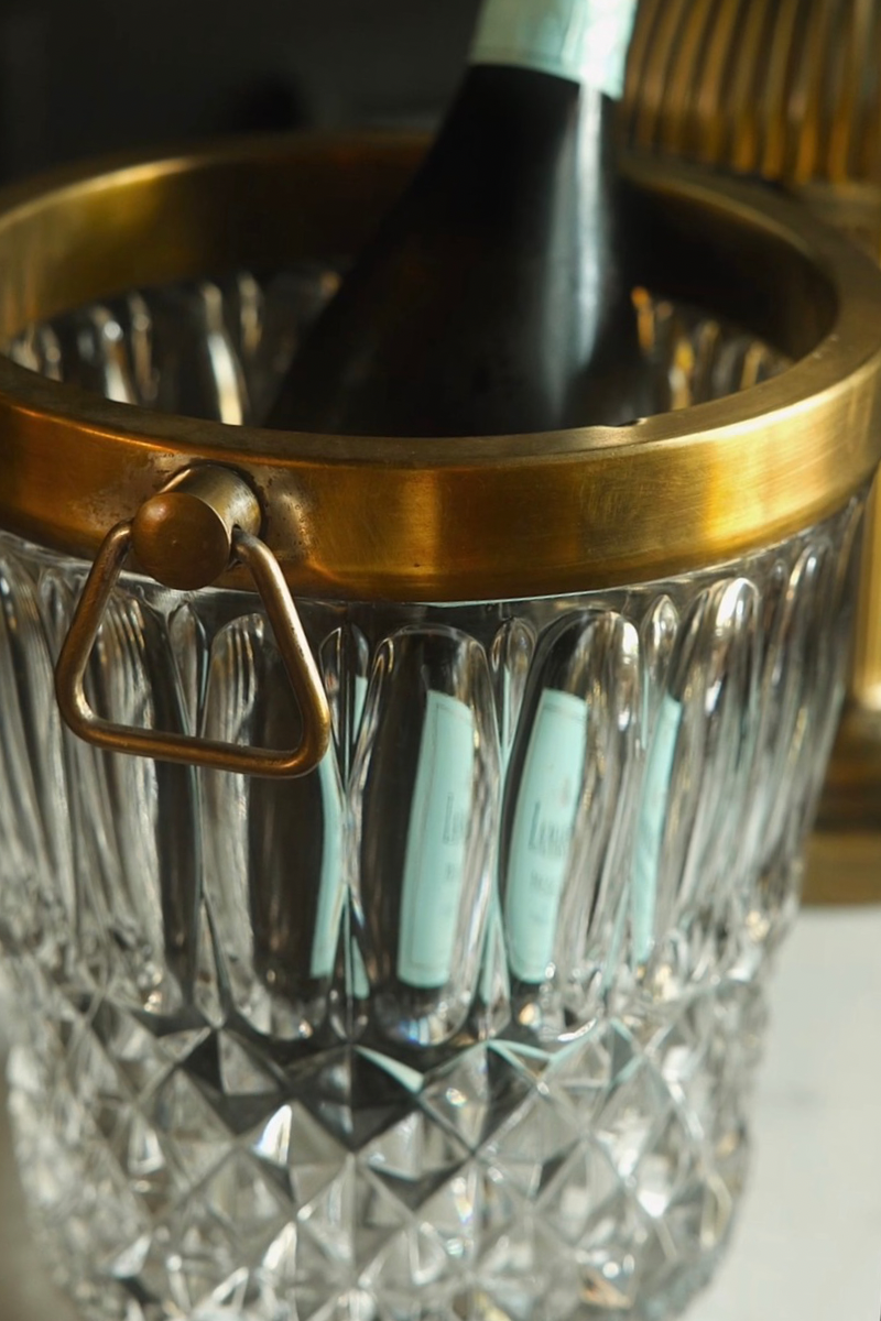 20th C. French Crystal Champagne Bucket