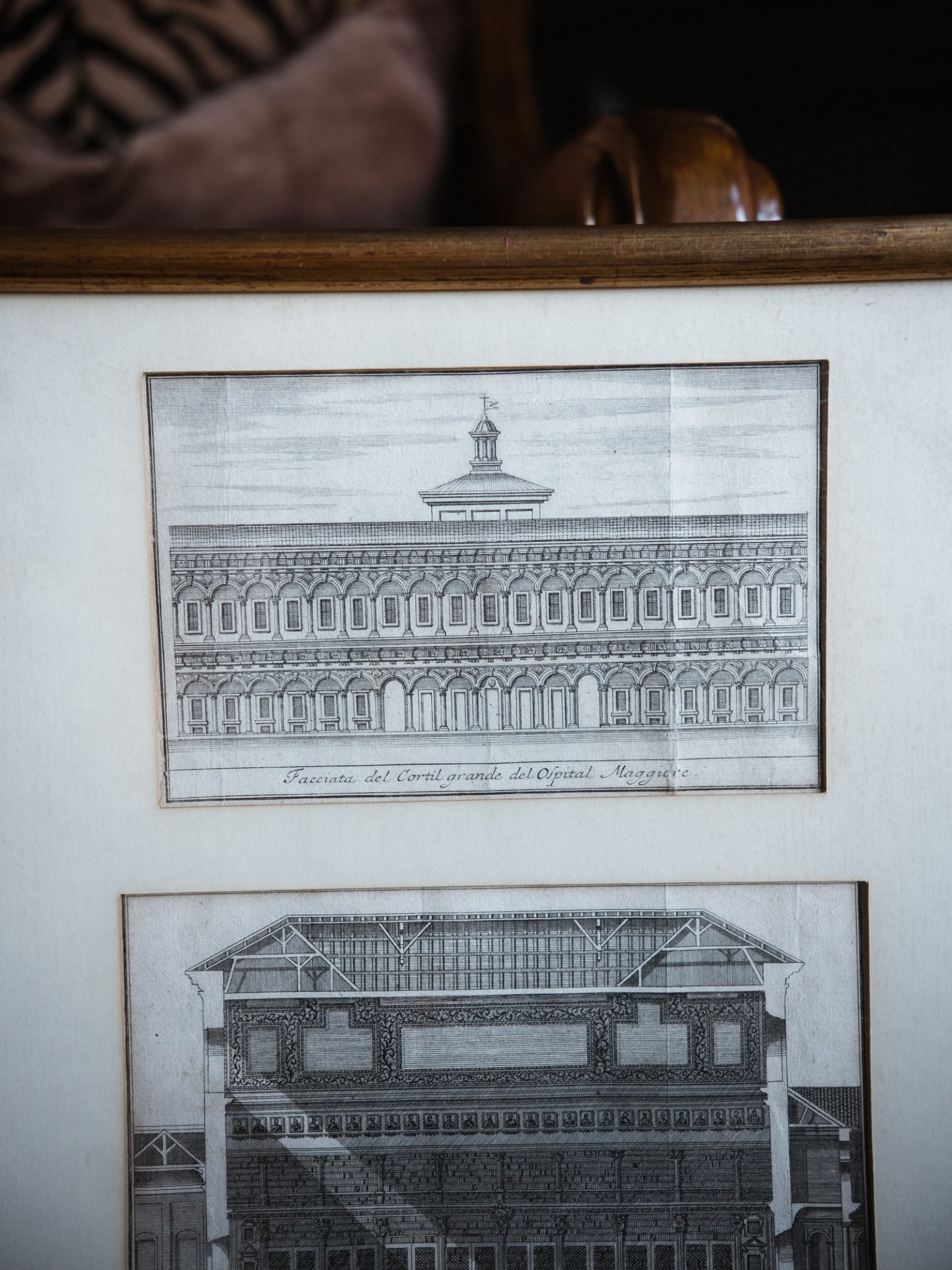 Set of 18th–19th Century Italian Architectural Engravings in Giltwood Frames