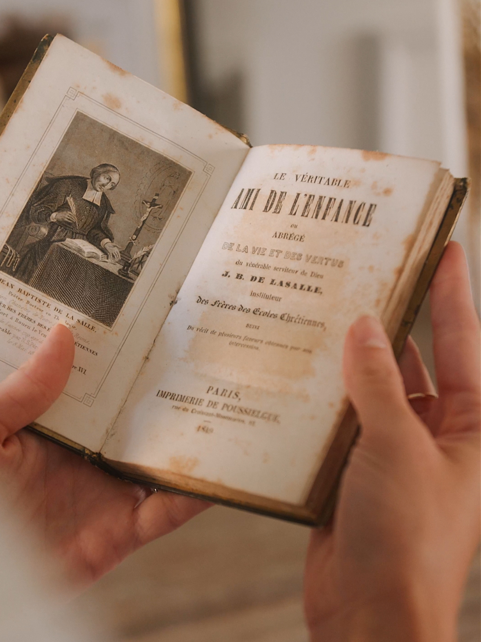 1849 French Devotional Cartonnage Book