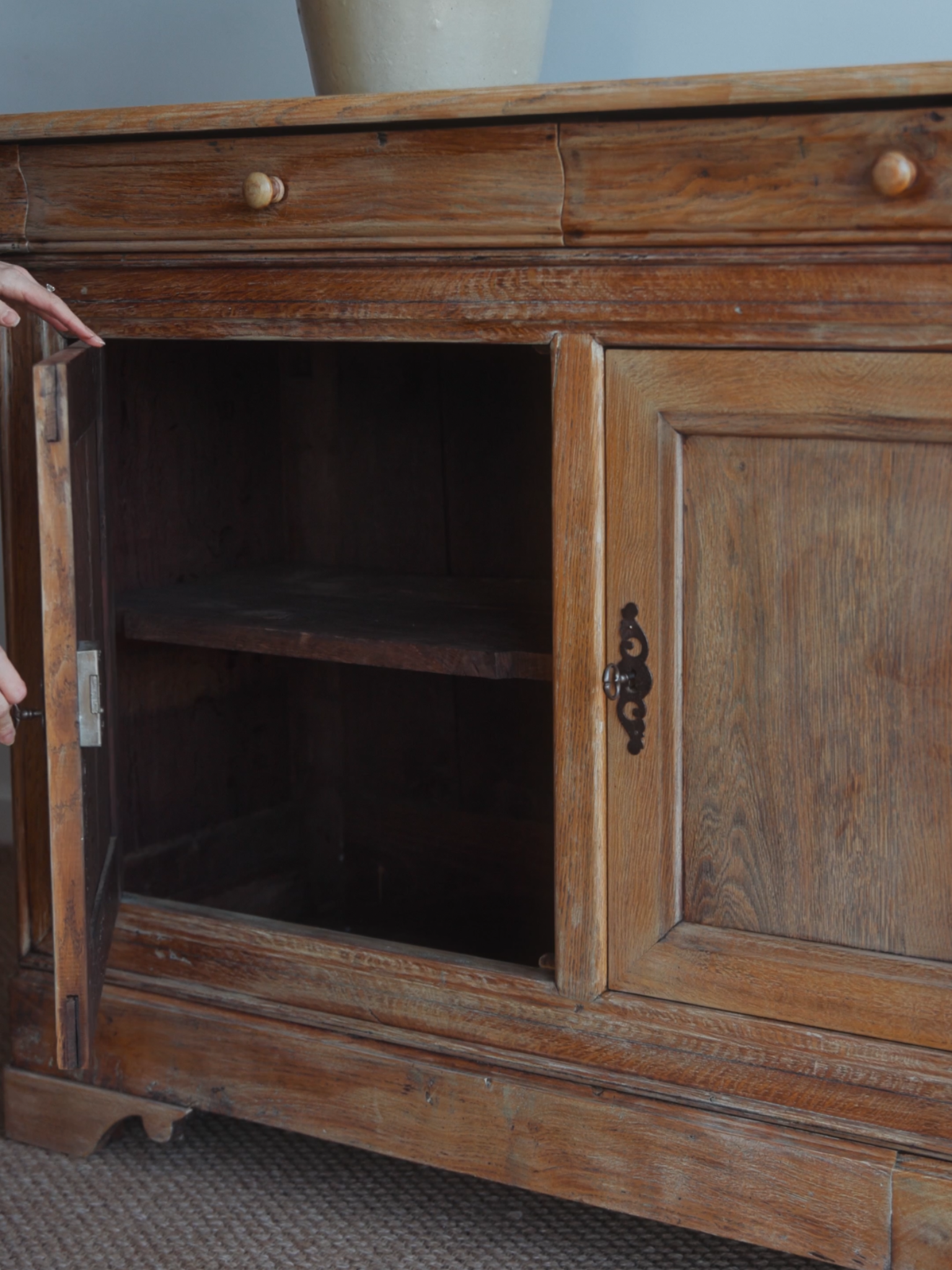 19th Century French Louis Philippe Bleached Sideboard