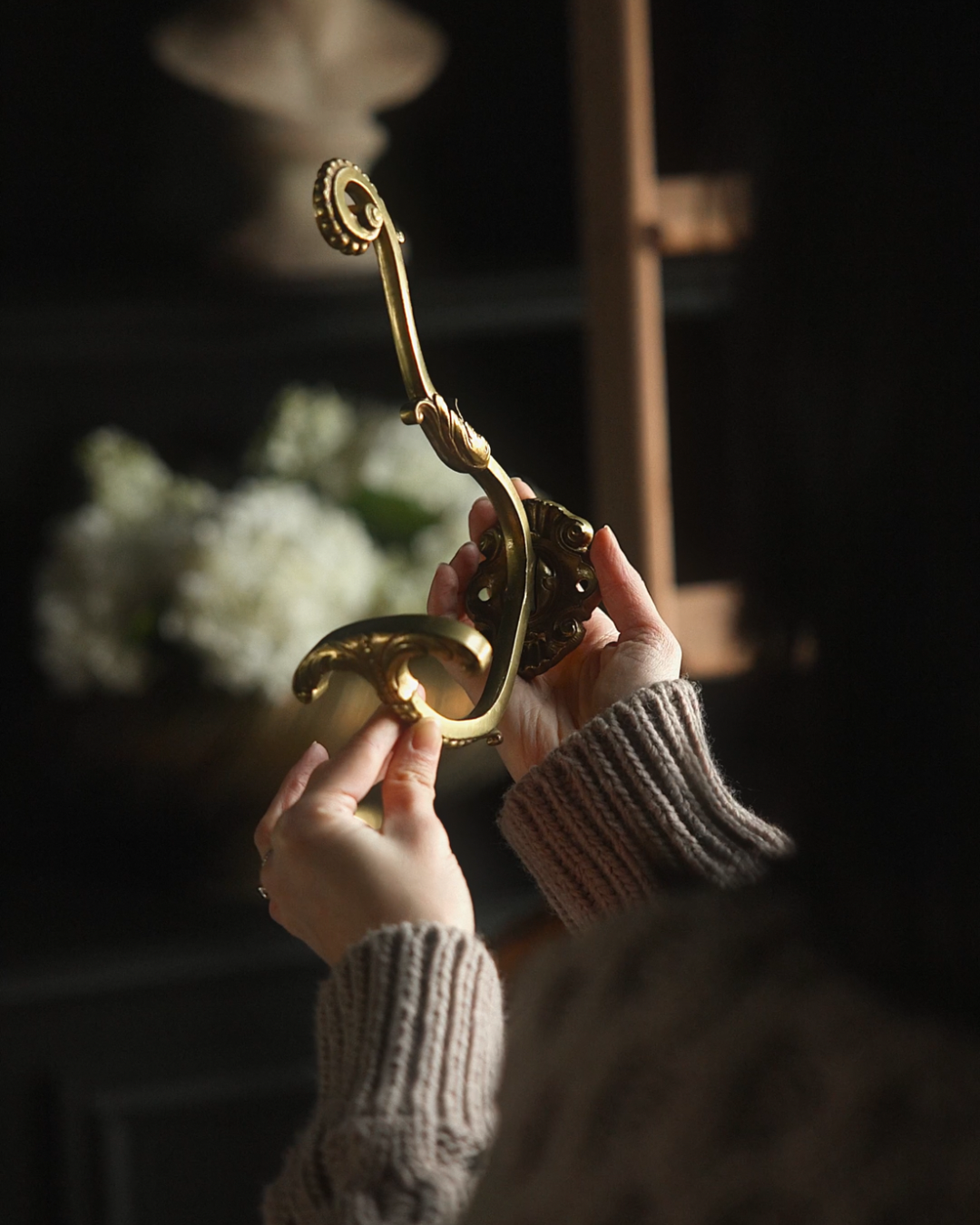 Late 19th Century French Gilt Brass Wall Mount