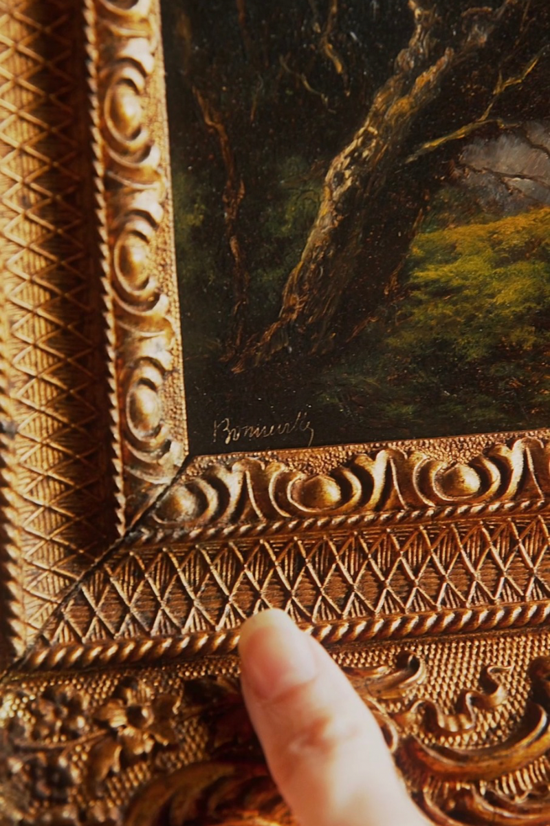 Woodland Painting in Gilt Frame