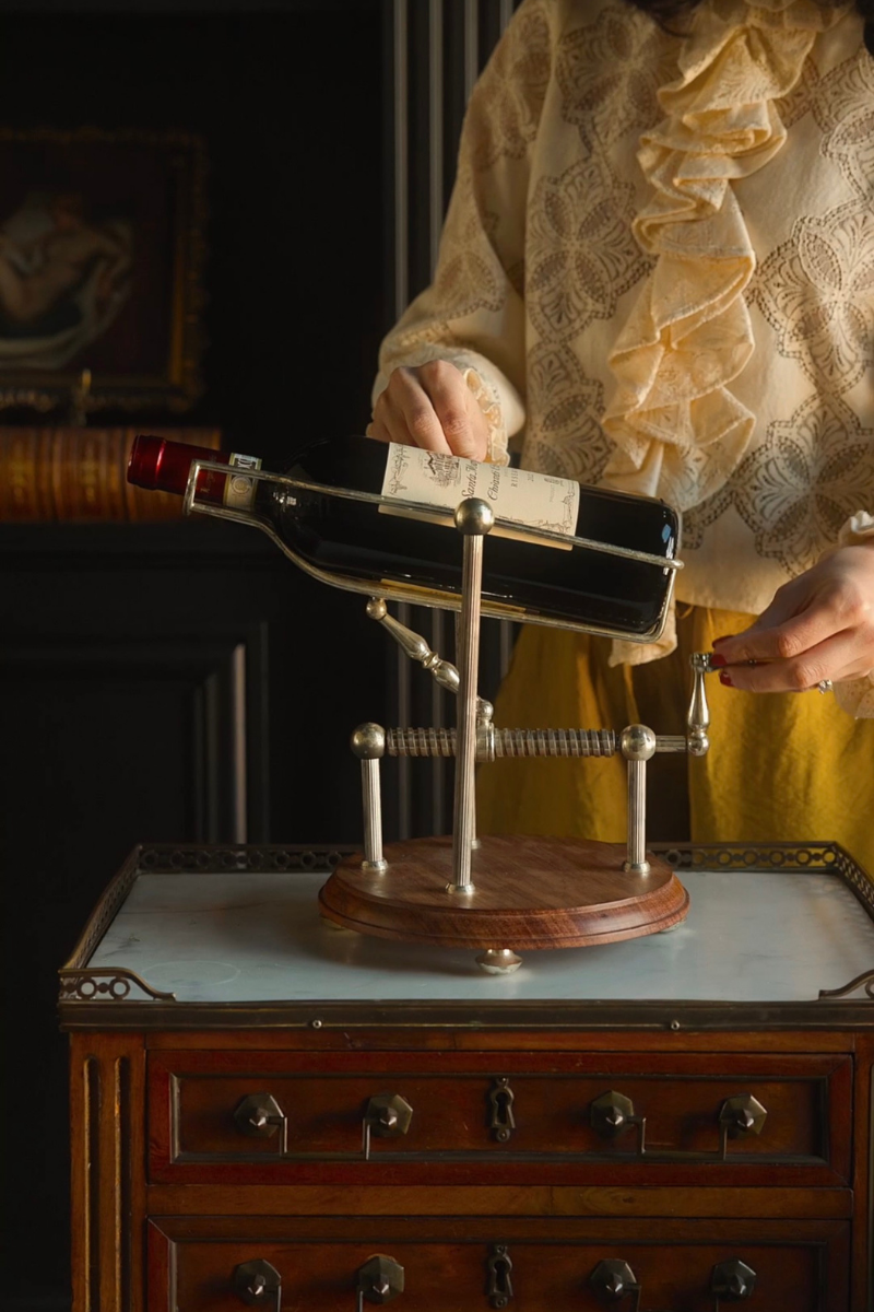 20th-Century Mechanical Wine Decanting Cradle