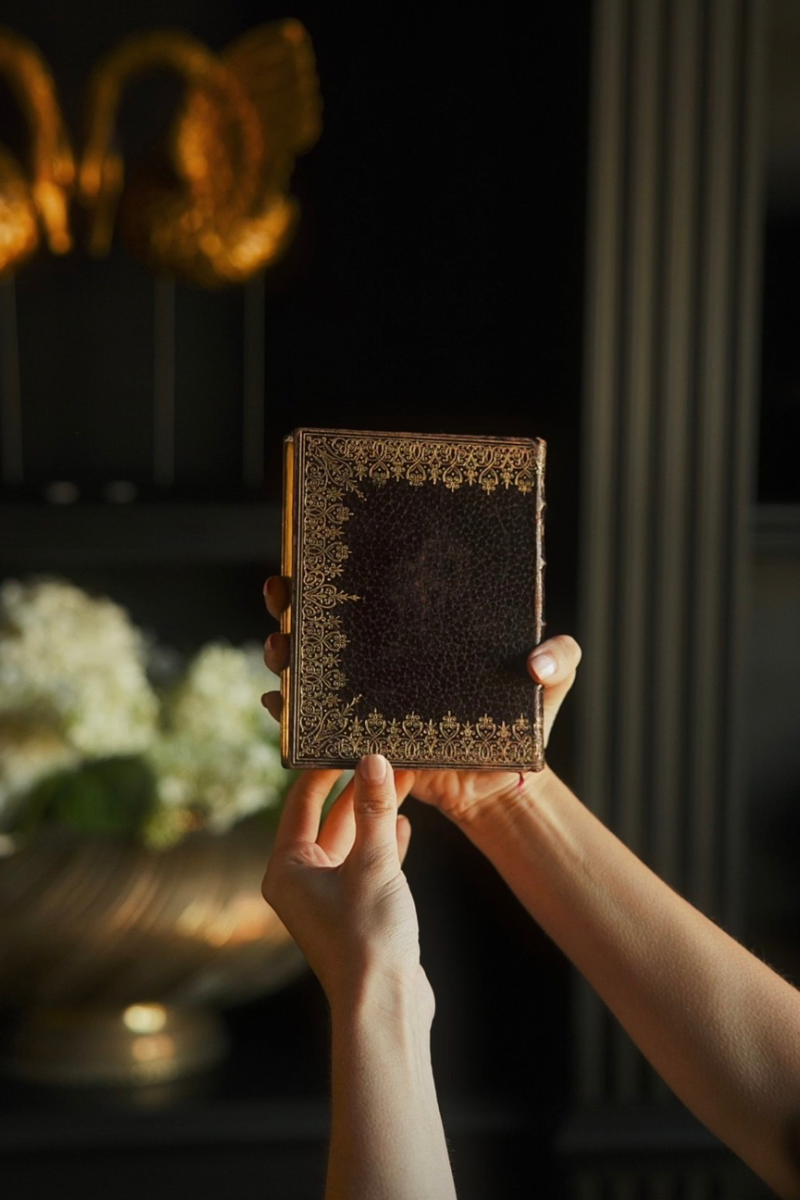 1897 French Catholic Devotional Book with Ornate Gilt Leather Binding