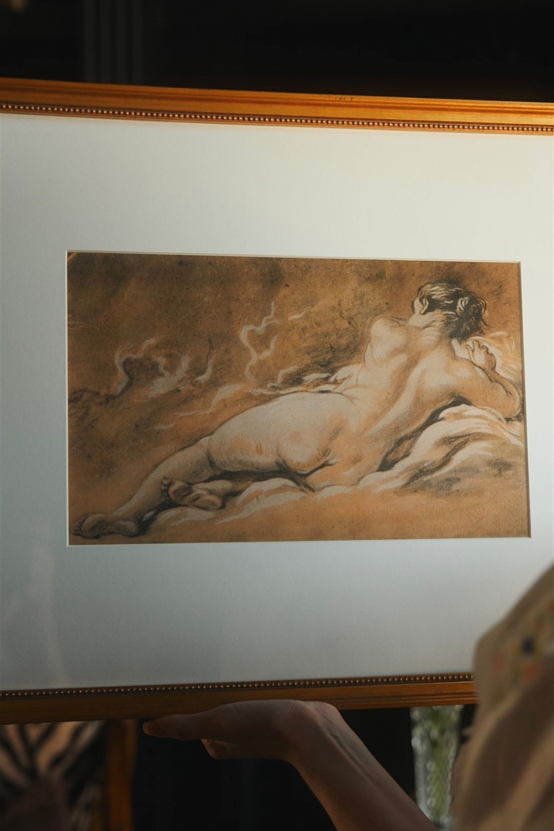 French Academic Charcoal Nude Study