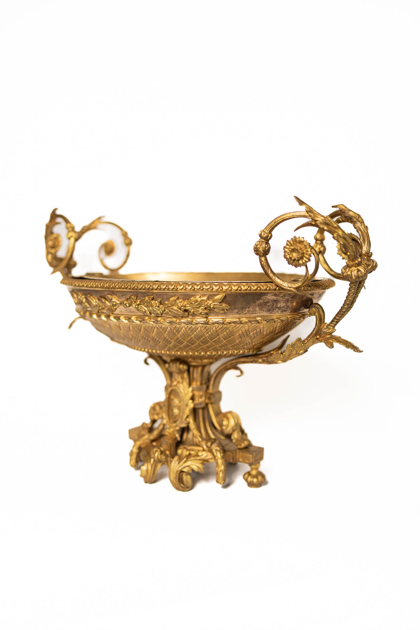 Ornate 19th Century Neoclassical Bronze French Tazza