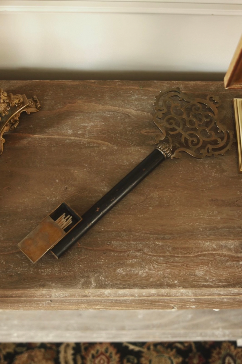 Late 19th Century Victorian Decorative Key Form Match Holder
