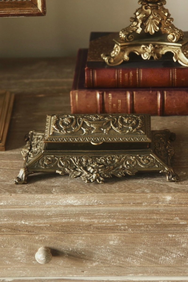 6 Compartment Brass Stamp Holder