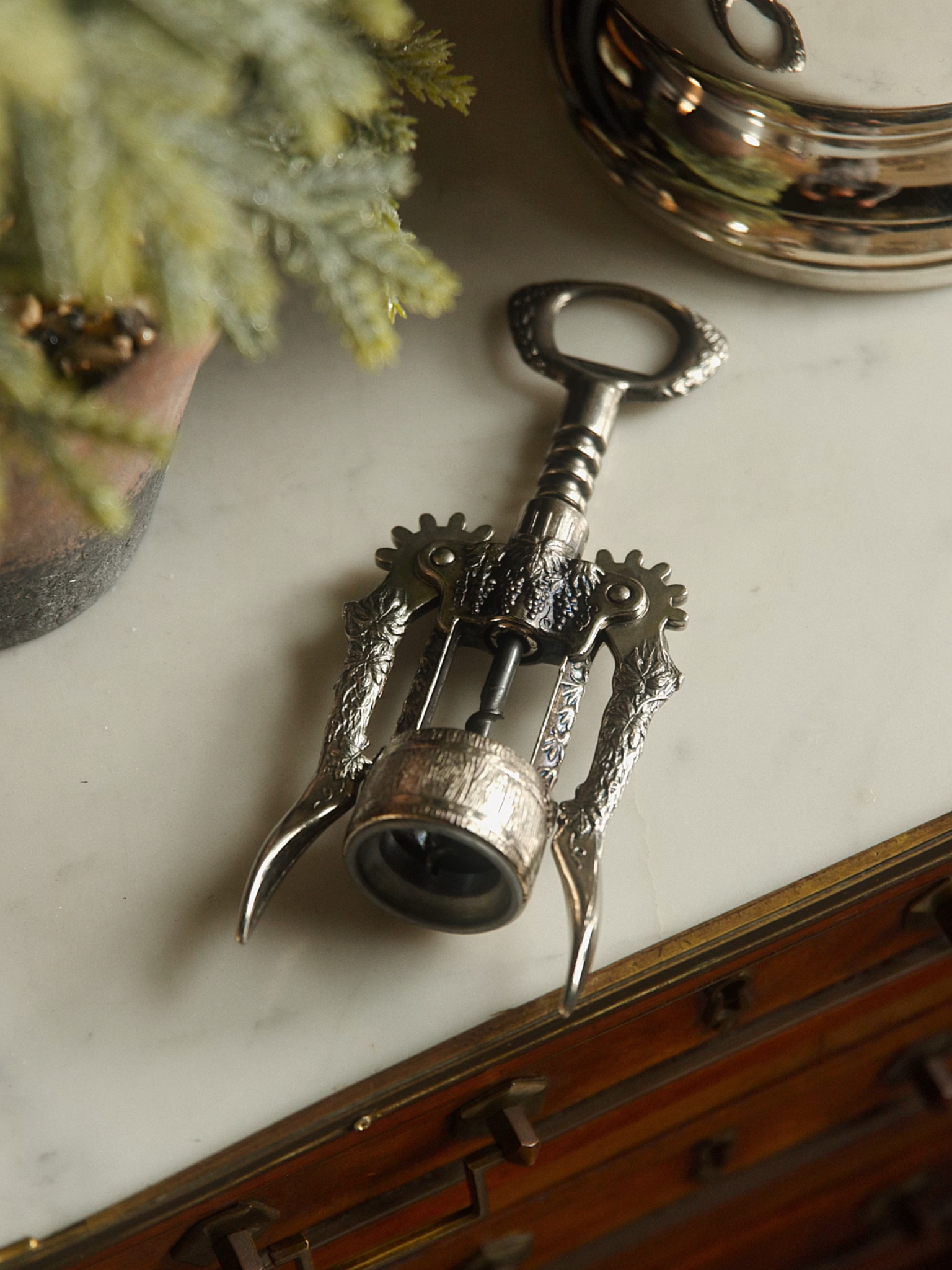 Antique French Decorative Wing Corkscrew
