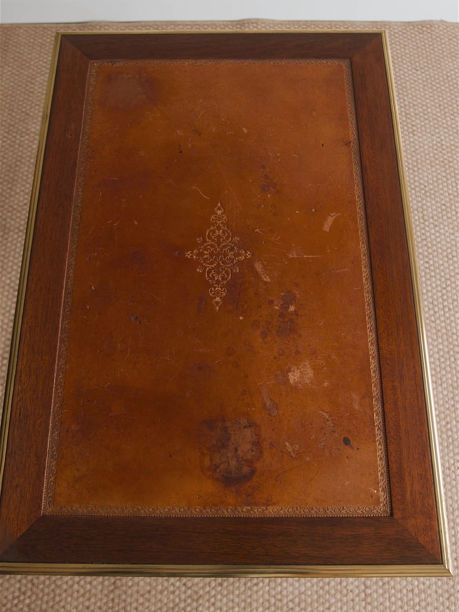 Louis XVI Partners Writing Desk with Dual Pull-Out Writing Slides