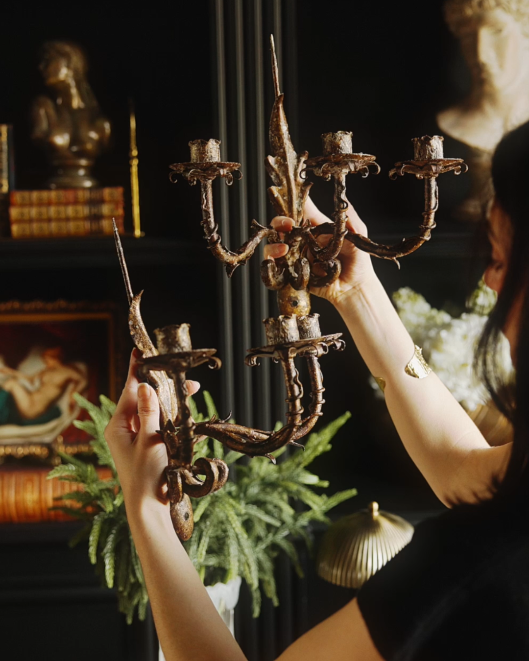 18th Century French Gilt Iron Wall Sconces — Pair