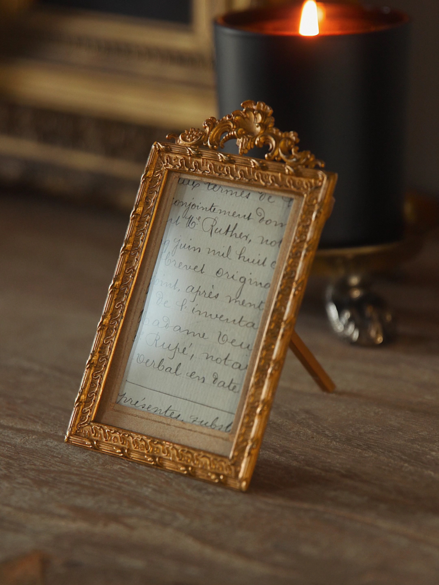 French Gilt Bronze Rectangular Frame