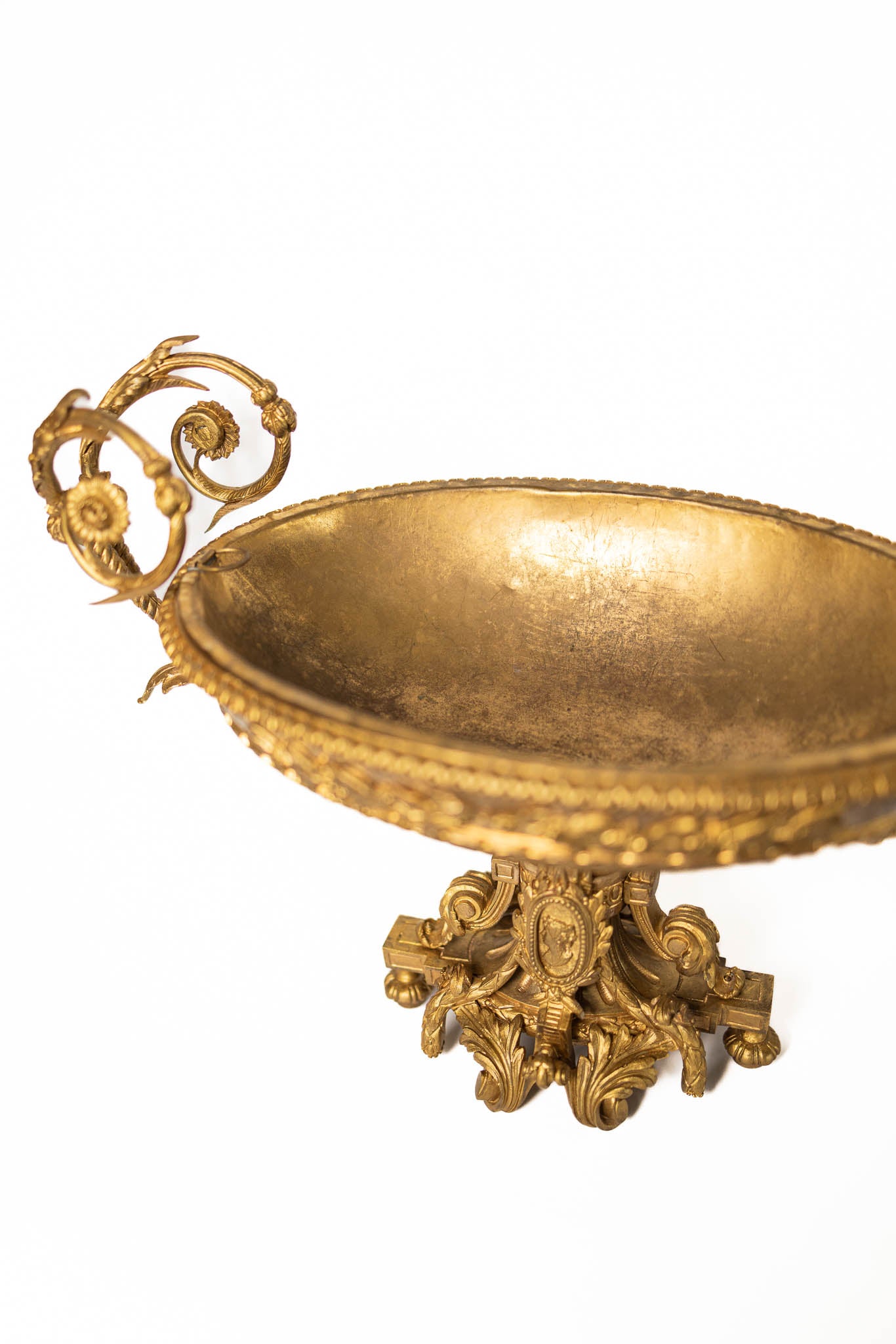 Ornate 19th Century Neoclassical Bronze French Tazza