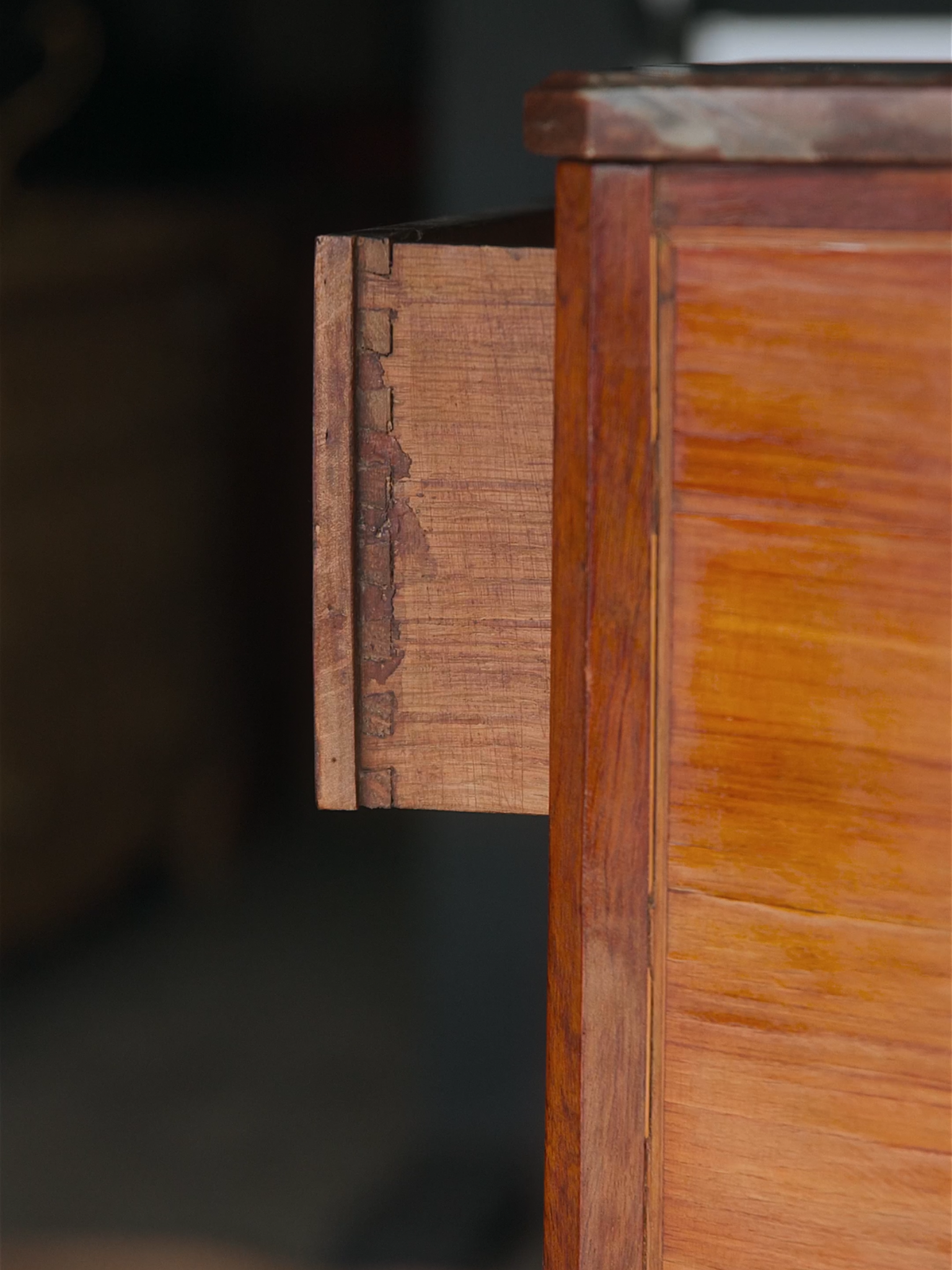 French Marble-Top Semainier Chest