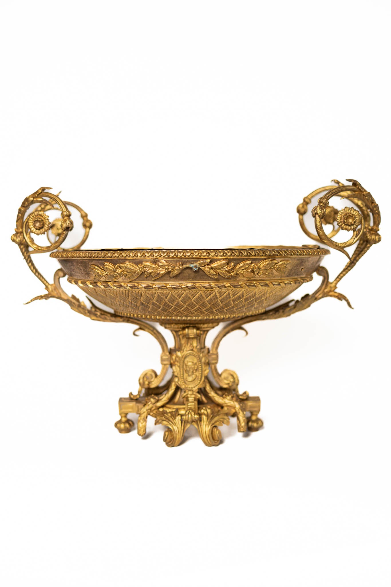 Ornate 19th Century Neoclassical Bronze French Tazza