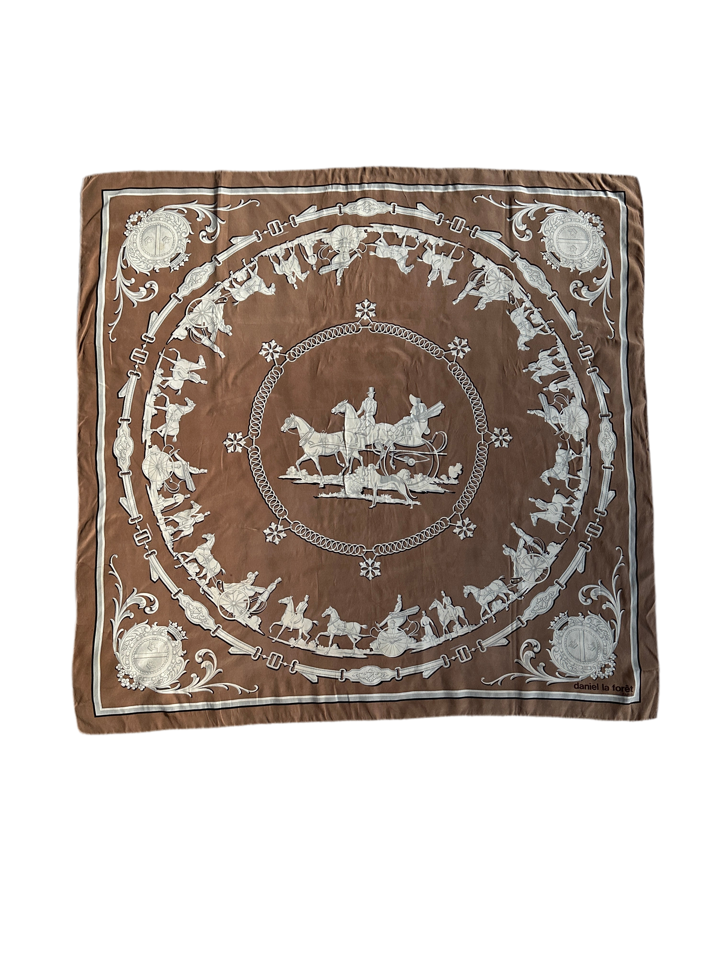 Vintage Pierre Charmoz Silk Scarf – Couleurs d’Écuries