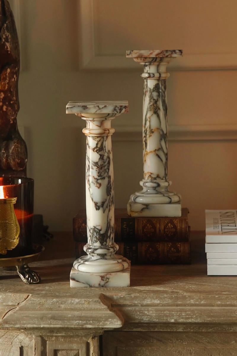 19th C. Pair of French Marble Columns