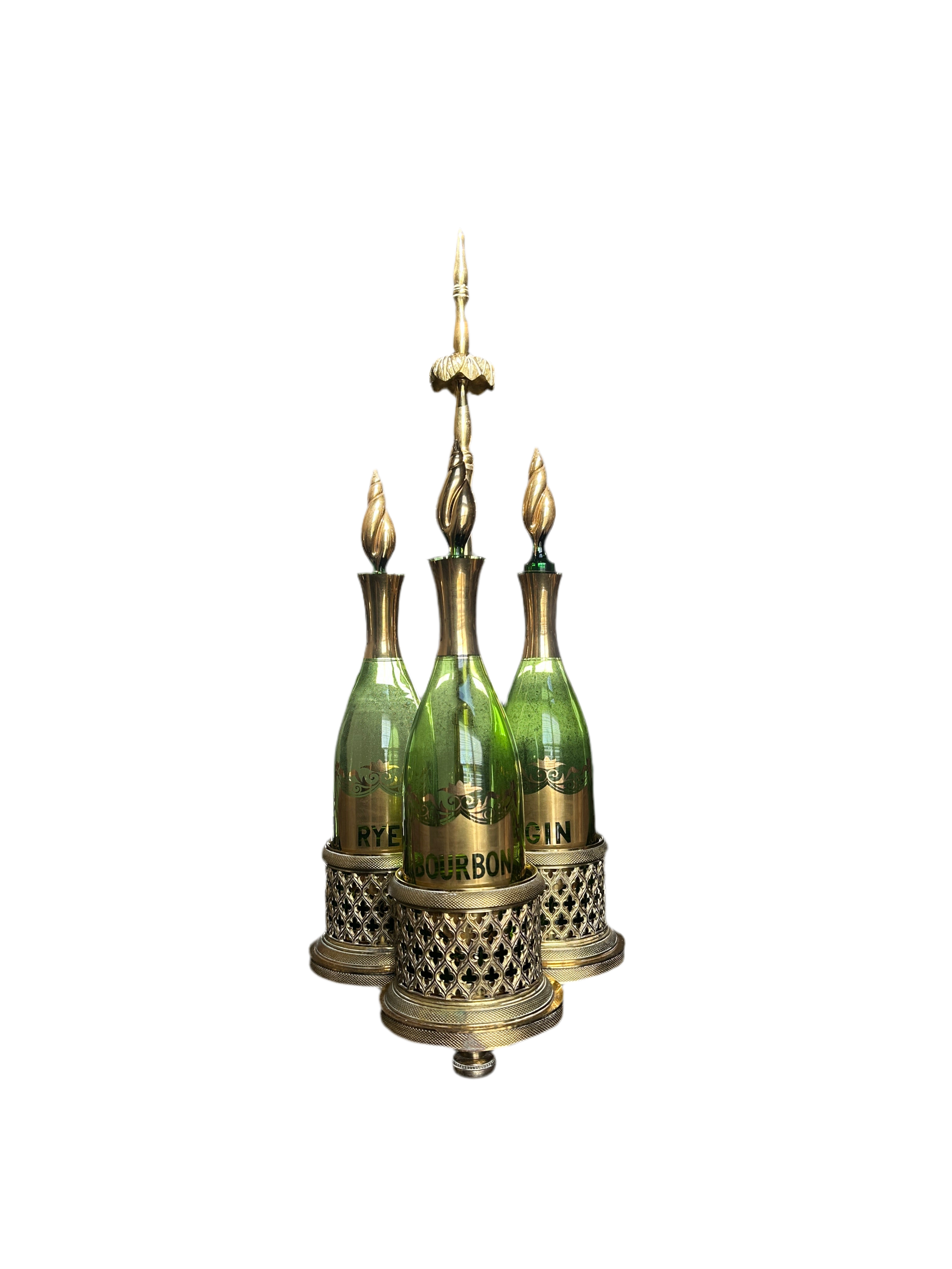 19th Century Paris Stamped Bronze and Crystal Tantilus