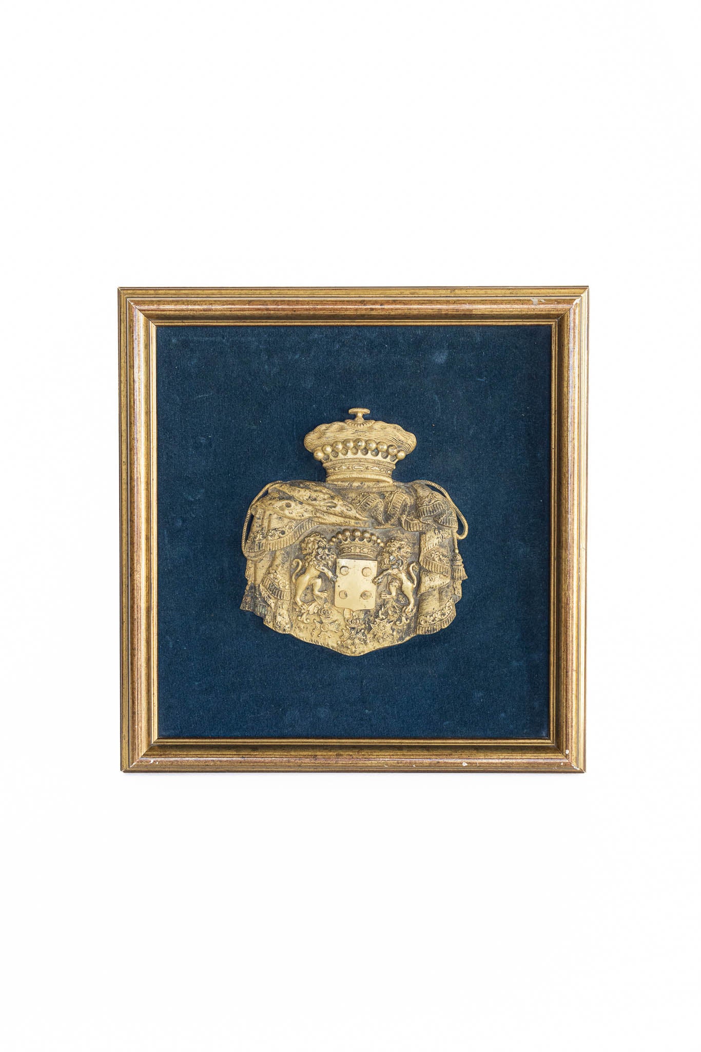 1800s Gilded and Chiseled Bronze Crest