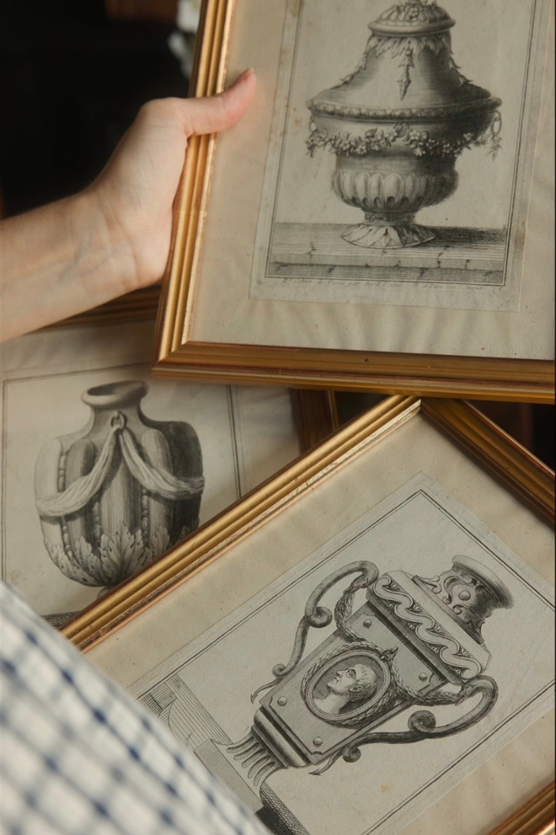 Set of 3 18th C. French Neoclassical Urn Engravings