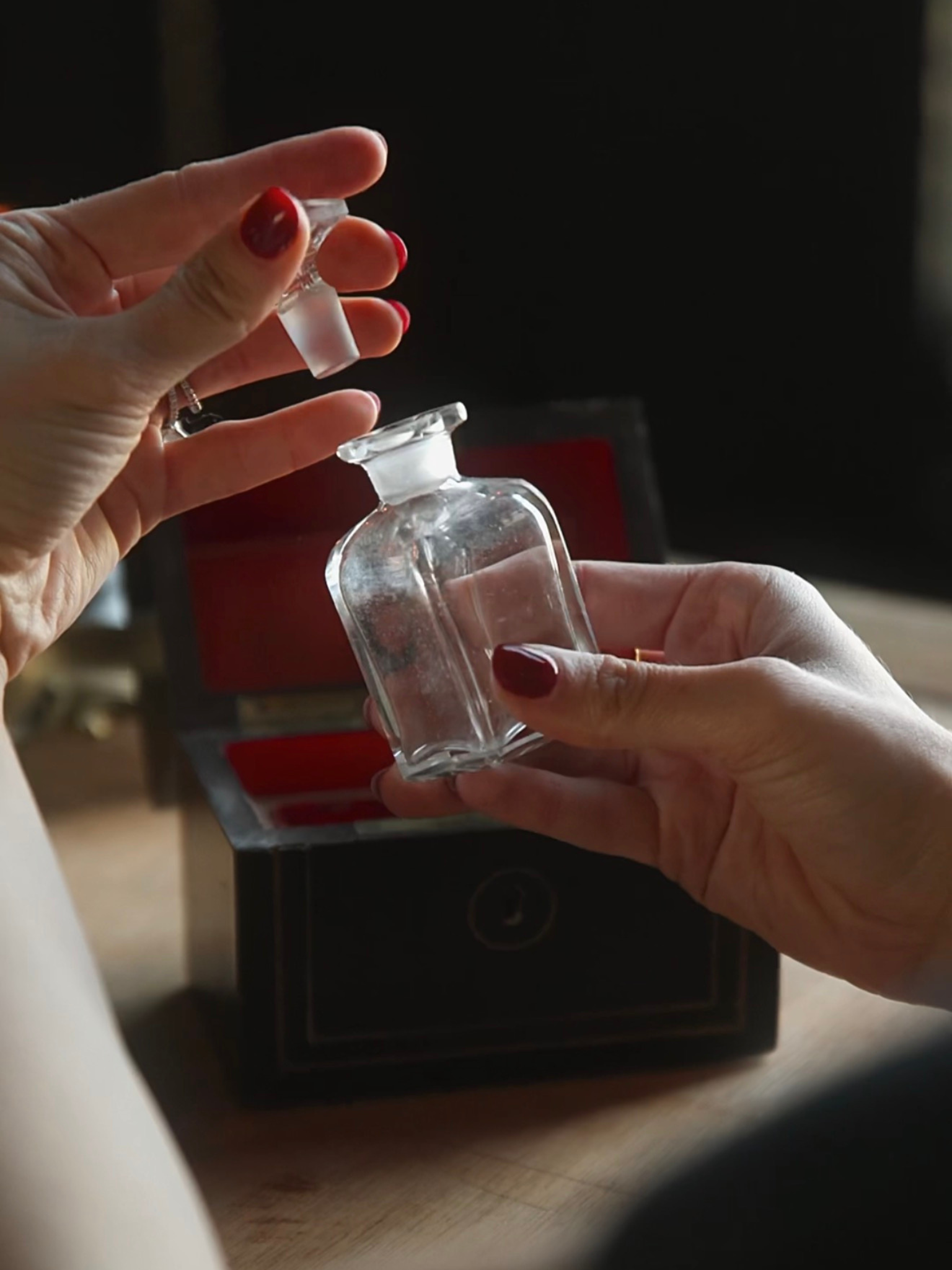 Napoleon III Scent Box with 2 Antique Bottles