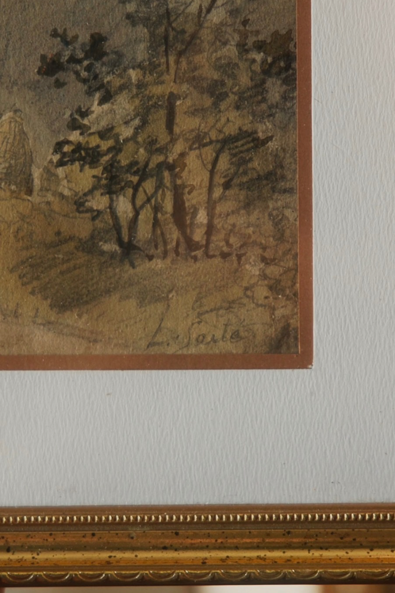 Late 19th Century Continental Woodland Landscape Watercolor | c. 1880–1900