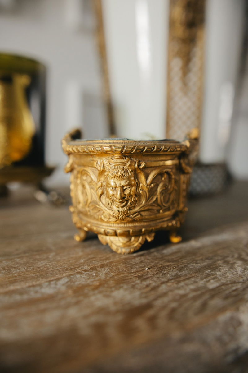 19th Century French Gilt Bronze Jardiniere | Louis XVI Style | Circa 1880